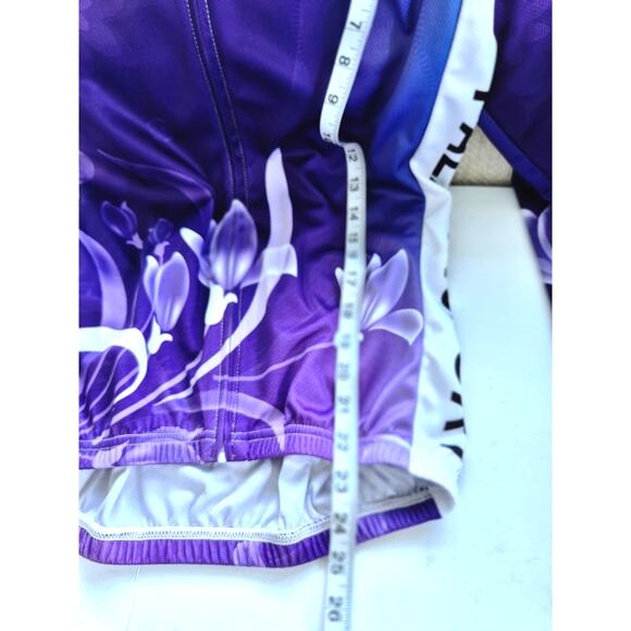 Paladin Womens Cycling Bicycle Jacket Size L Long Sleeve Full Zip Purple - Picture 7 of 7